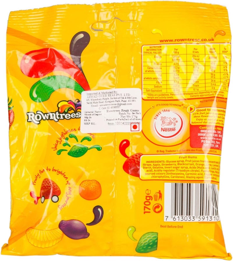Rowntrees Rowntree's Fruit Gums Bag 150g - Image 5